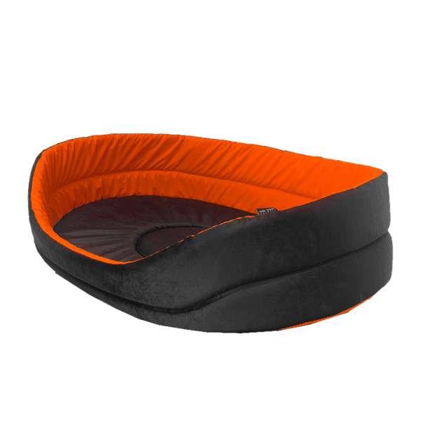 CORBEILLE OVALE T65 NOIR-ORANGE